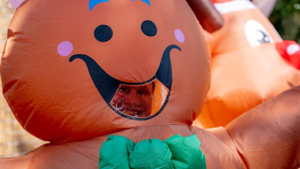 Costume Idea - Blow Up Gingerbread Man 