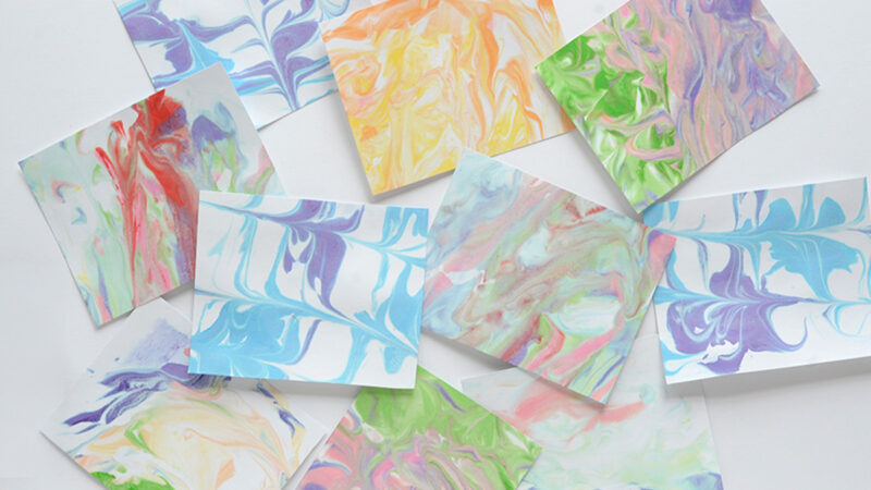 Shaving Cream Marble Paper