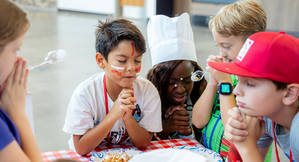 Camp-Prayer-Calendar-Campers-and-Staff-Praying-Gourmet-Chef