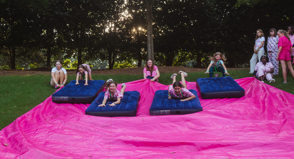 Birthday Party Ideas, Wow Moment, Mattress Surfing, Camp Wide Events, WinShape Camps